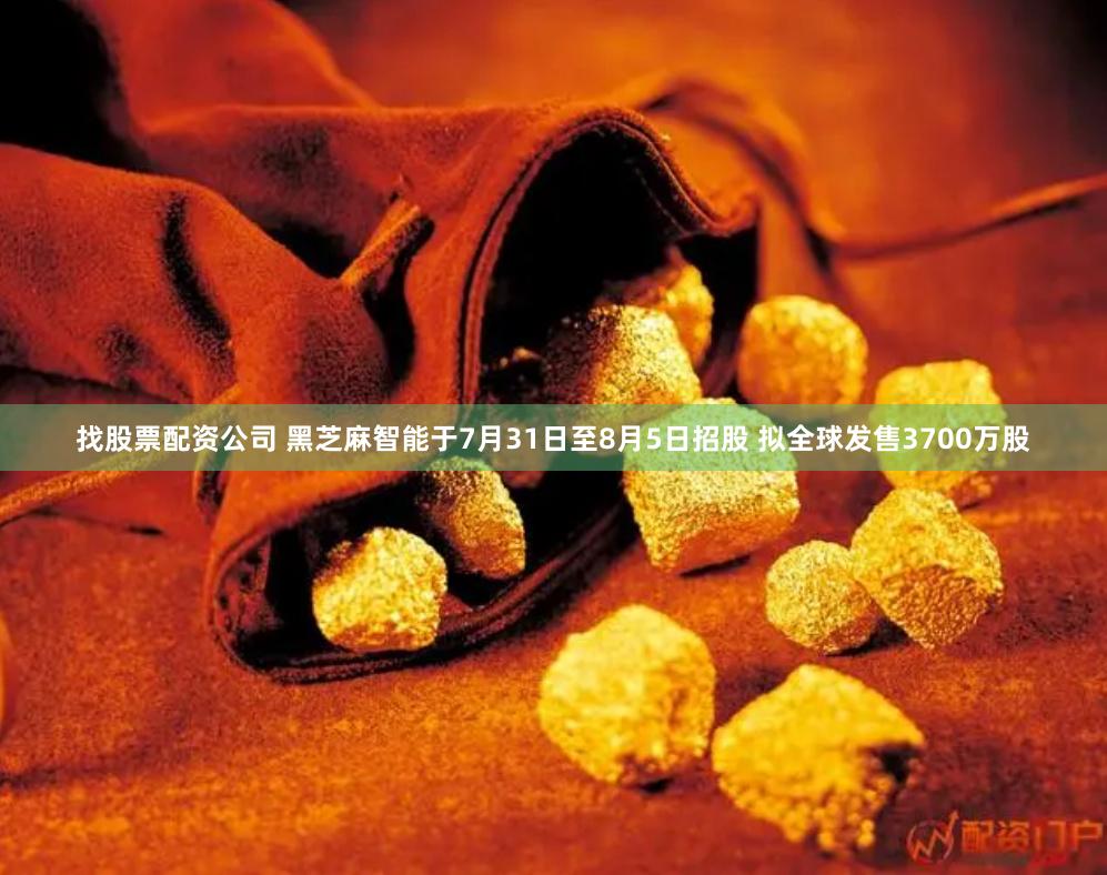找股票配资公司 黑芝麻智能于7月31日至8月5日招股 拟全球发售3700万股