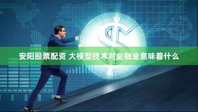 安阳股票配资 大模型技术对金融业意味着什么